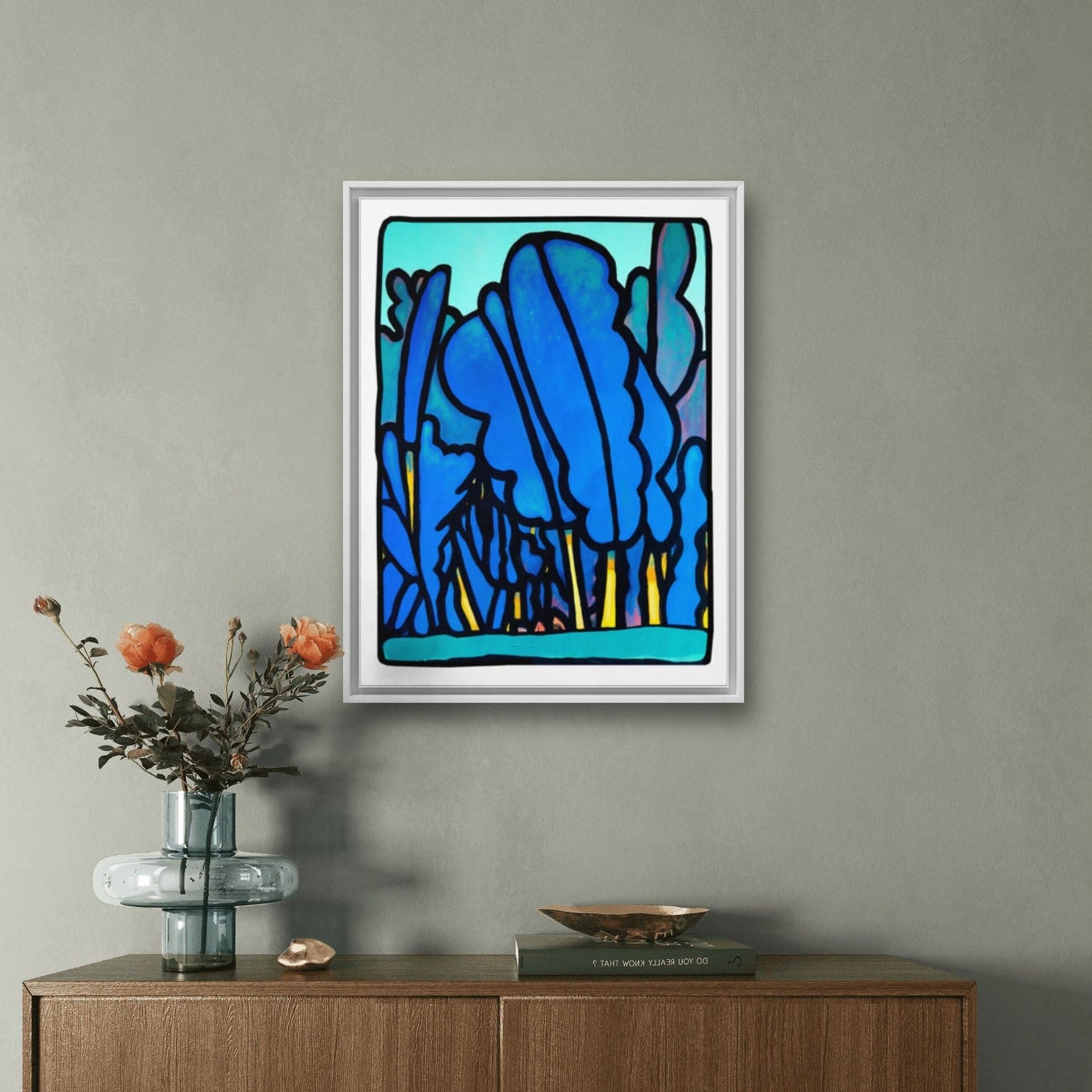 Blue Forest 18"x24" Framed Canvas