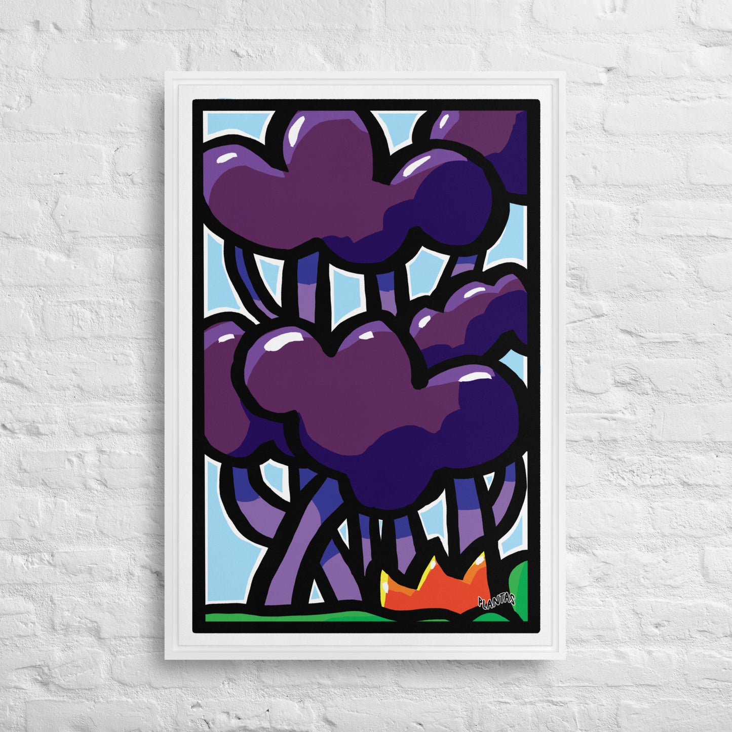 Purple Poplar 24"x36" Framed Canvas