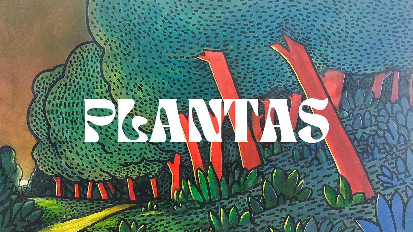 Load video: This is a video about the current artwork being created in Plantas studio