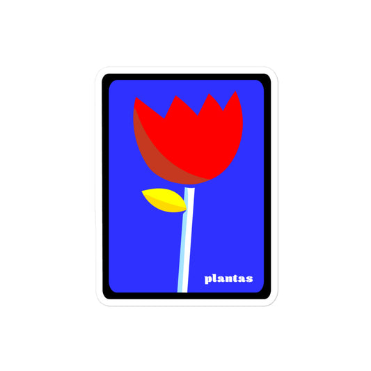 Red Flower bubble-free stickers
