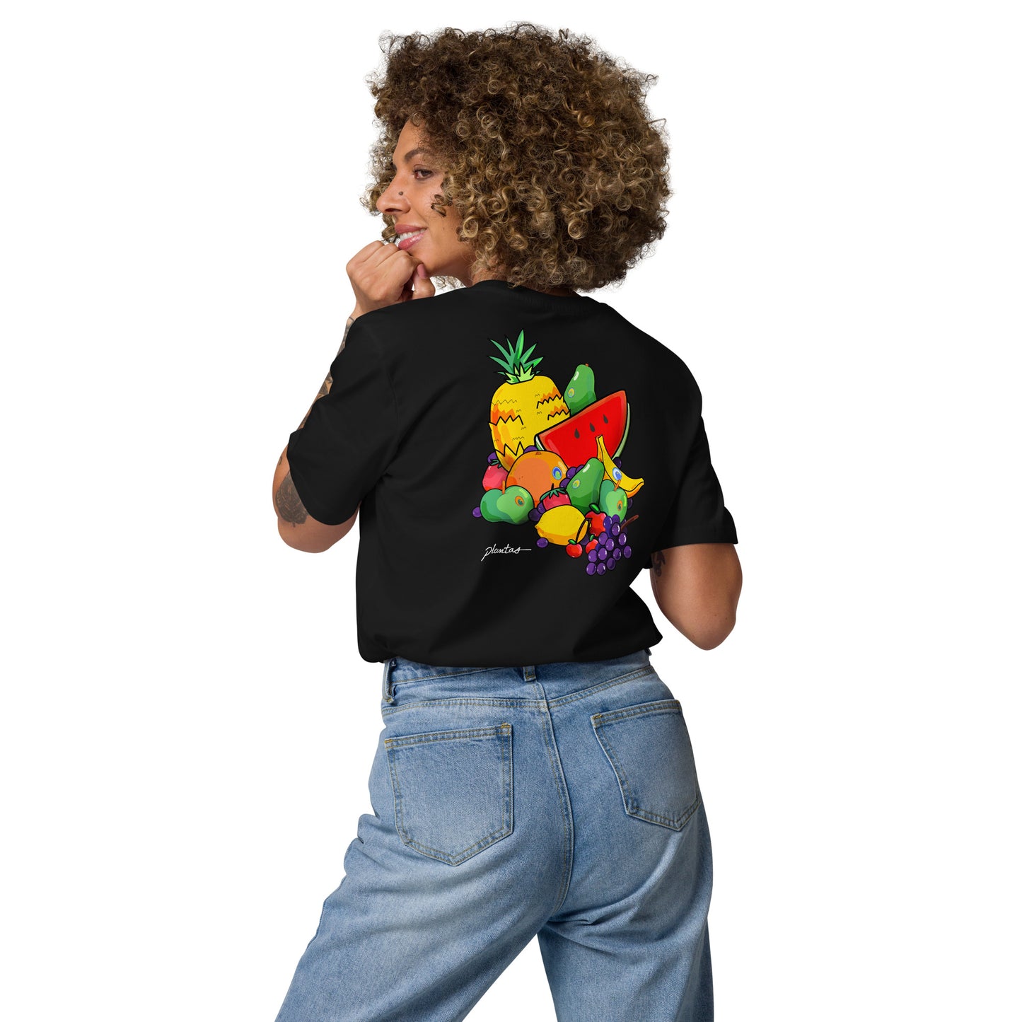 Camiseta unisex frutas de algodón orgánico